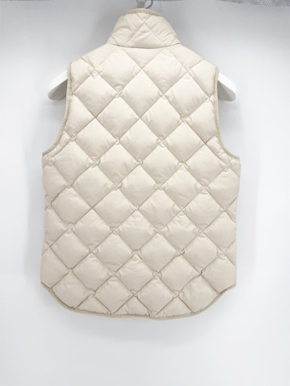 J Crew Vest Women’s Excursion Quilted Ivory Down Puffer Full Gold Zip S - Picture 4 of 9